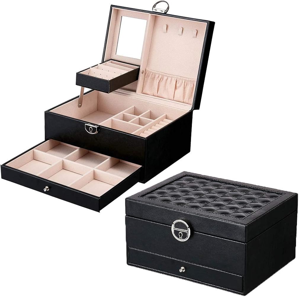 PATIKIL Schmuckschatulle Aus Metall - Antike Aufbewahrungsbox Für Ringe & Ohrringe In Lila