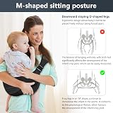 AOOWU Baby Sling Carrier Adjustable Shoulder Straps Newborn to Toddler view 4