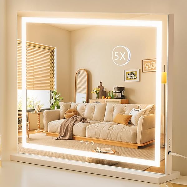 HIEEY LIGHTED MAKEUP MIRROR, 18.1″ X 22.8″ HOLLYWOOD...