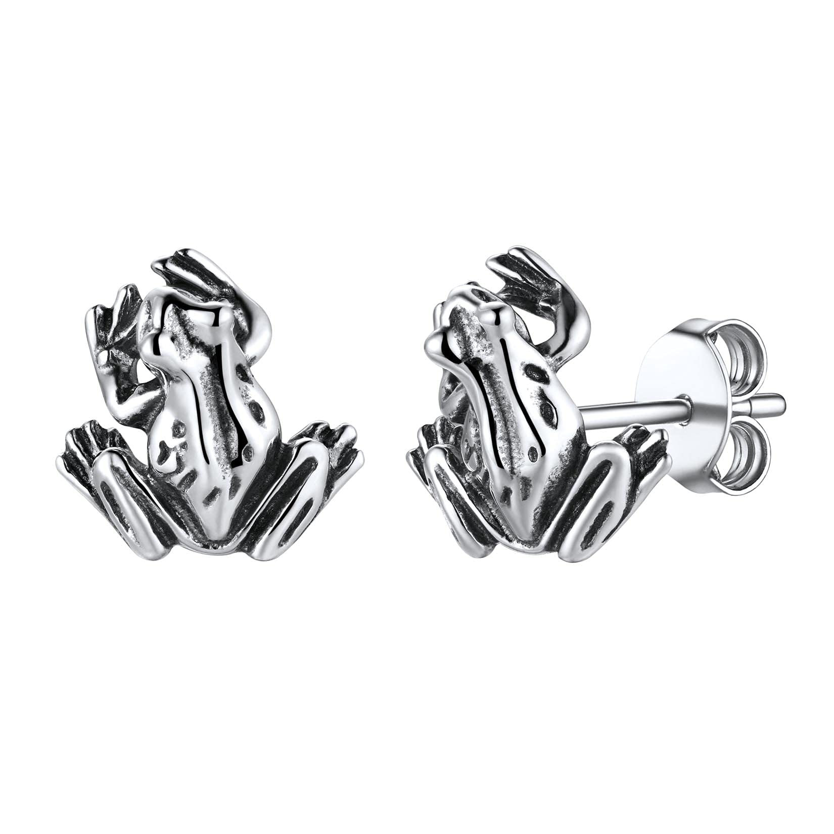 Silvercute Cute Frog Earingsings Studs Sterling Silver Stud Earrings Girls Funky Earings For Men