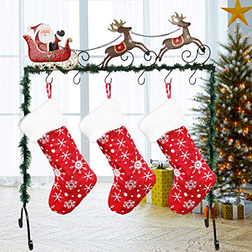 Juegoal Deluxe Metal Stand Christmas Stocking Holder, Standing