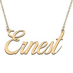 HUAN XUN Customized Custom Simple Any Name Necklace