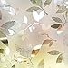 rabbitgoo Decorative Window Film, Static Cling Privacy Window Sticker, No Glue 3D Window Glass Film for Home Office, Removable Non-Adhesive Window Tint Film, Leaf Pattern, 35.4 x 78.7 inches