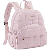 LOVEVOOK Small Backpack Purse for Women, Mini Puffer Backpack with Anti-theft Pocket, Lightweight Quilted Casual Daypack for Daily Work & Travel