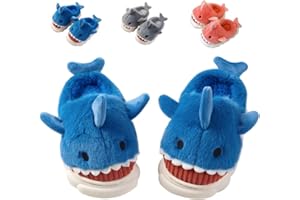 Fiedaz Boys Girls Shark Slippers Kids House Cute Slippers for Toddler Plush Warm Slippers Non-Slip Indoor bedroom Winter Shoes