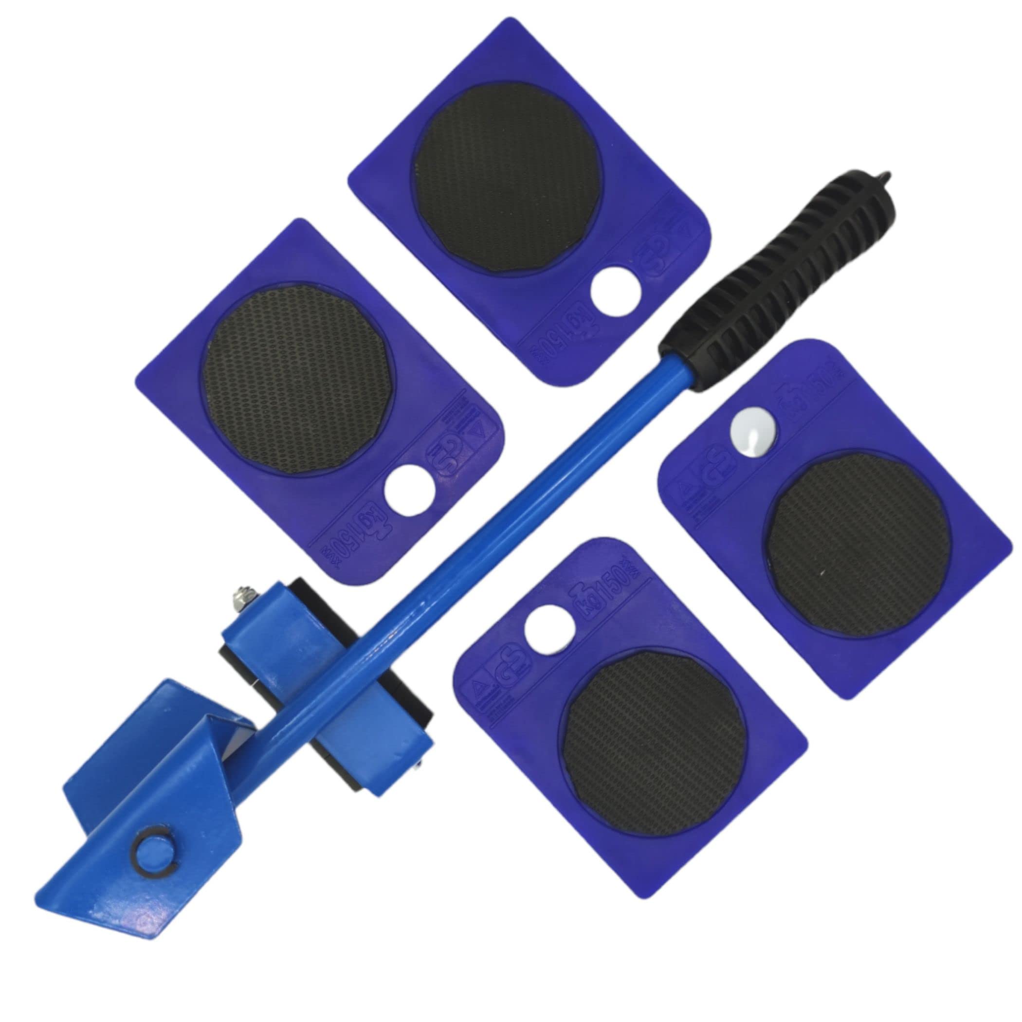 THORQUE Furniture Sliders and Lifter KIT, 5 Moving Pads| Heavy Duty Furniture Transporter Up to 150 kg, Furniture Lifting Tool, Moving Roller Wheels, 360 Degree Rotatable