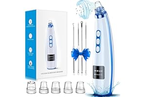 Blackhead Remover Pore Vacuum Upgraded Facial Pore Cleaner Electric Comedone Whitehead Extractor Tool-5 Suction Power,5 Probe
