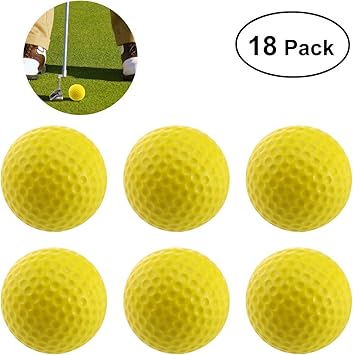 Amazon Winomo ゴルフ ボール 練習用 見やすい 黄色 18個セット 直径4 2cm Winomo ゴルフ練習ボール