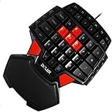 Delux T9 46-Key Singlehanded Wired Gaming Keyboard Professional Ergonomic Gameboard