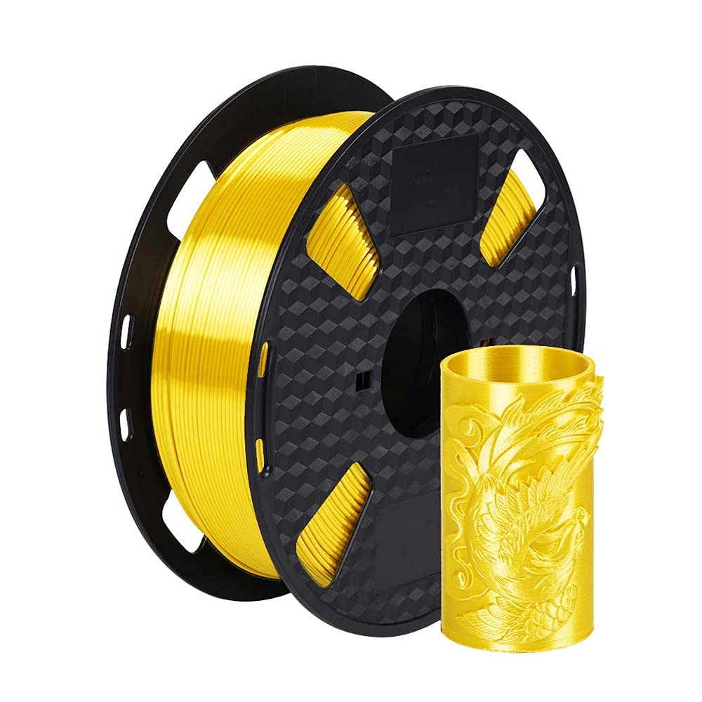 CC3D Silk Golden Yellow PLA Filament 1.75mm 1KG 3D Printer Filament Silky Metallic Gloss PLA 3D Printing Materials Yellow Colour