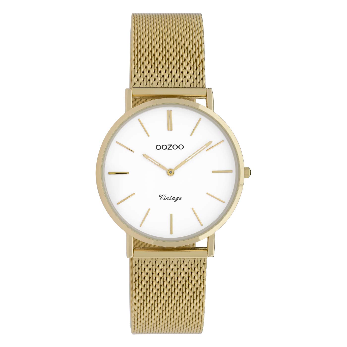 OOZOO Vintage Goldkleurig/White watch C9911 (32 mm)
