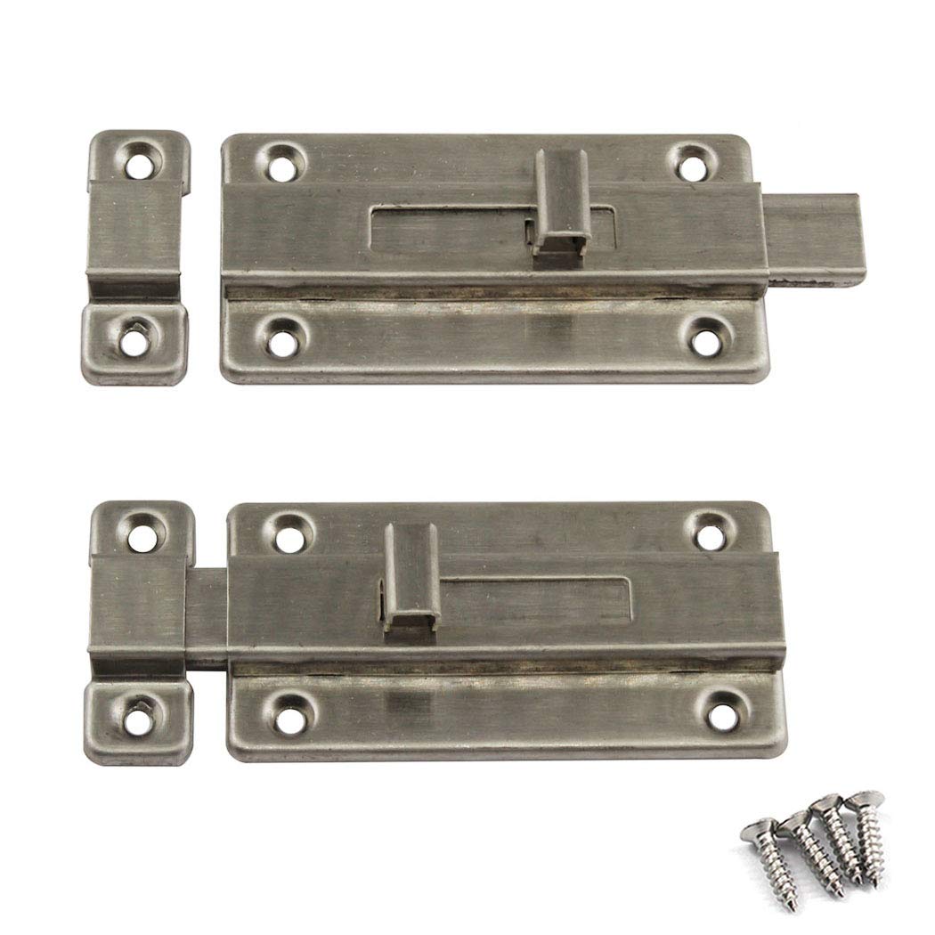 Stainless Steel Door Latch Door Bolt for Home Yard,Window,Cabinet,Door (Pack of 4)