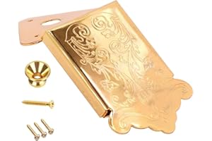 SunnyLark Closed Type Mandolin Tail Piece Replacement Metal Triangle Mandolin Tail Piece (8 String Mandolin Mounting Screws I