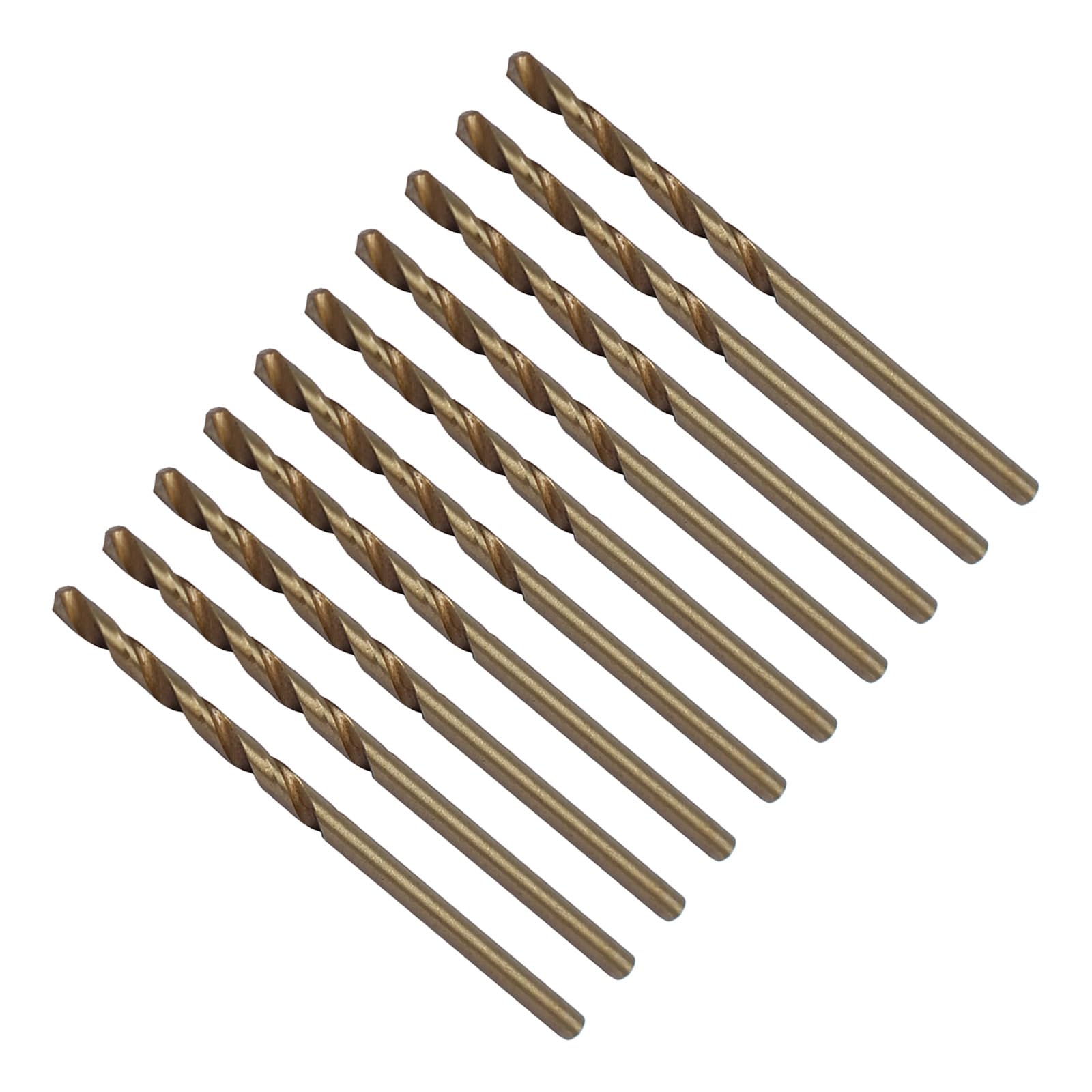 CoCud High Speed Steel Cobalt Twist Drill Bits, 2.2mm Diameter 53mm Length, Straight Twist Jobber Drill Bit - (Applications: for Metal Woodwork Plastic Aluminum),10Pieces