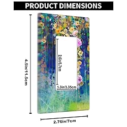 Pznen Spring Garden Floral Rocker Switch Plate