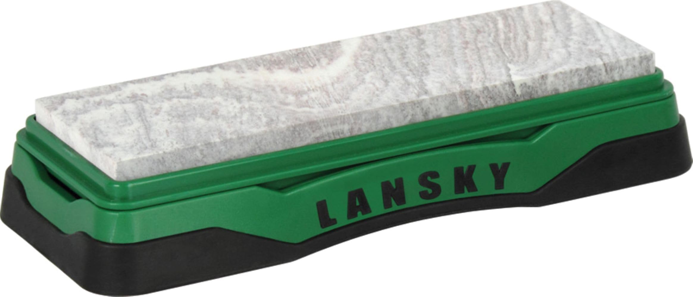 Lansky Sharpeners Soft Arkansas Bench Stone - Grey, 15 x 5 cm