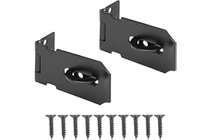 YONSIN 3" Door Padlock Safety Hasp Latch 2 Pcs, Door Hasp Clasp Lock Gate Shed Hasp Latch Lock for Door Window Cabinet Pet Cage Toolbox Shed Fence, 304 Stainless Steel, Matte Black Finish