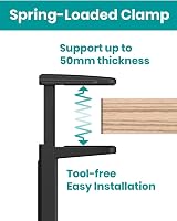 Klearlook 2-in-1 Headphone Stand Hanger Adjustable Clamp 360 Rotatable Mount view 5