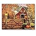 Collections Etc Autumn Barn Lighted Canvas Art, 17