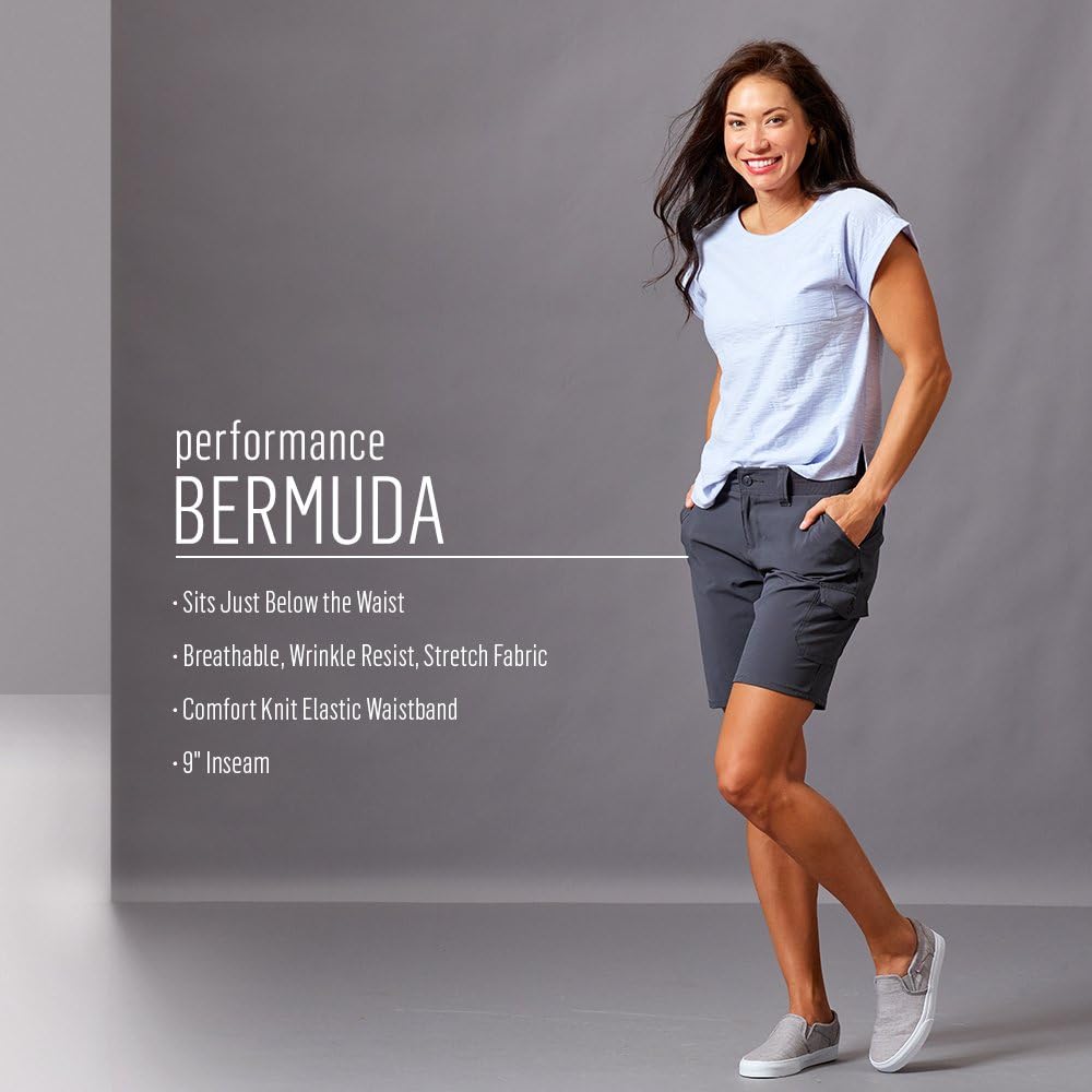 riders by lee indigo women's performance skort with knit waist