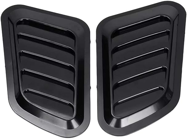 Amazon Tommyfield ダミーダクト 車 ダクト エンブレム 汎用 ボンネット エアダクト フェンダー サイドダクト ブラック ボンネット 車 バイク