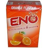 Eno Fruit Salt Antacid Powder - ORANGE Flavor - 1 Carton (30 Sachets)- 5 g Each