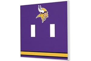 Keyscaper NFL Stripe Double Toggle Light Switch Plate