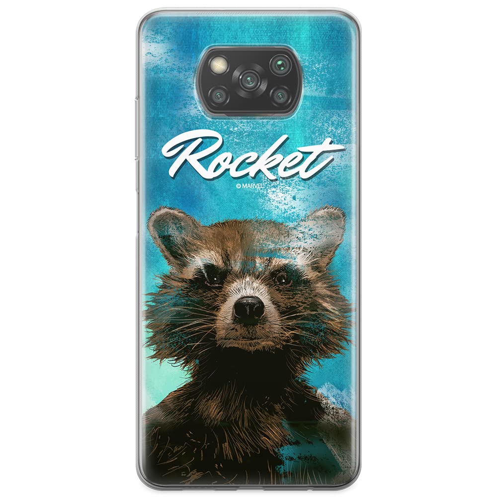 ERT GROUP mobile phone case for Xiaomi POCOPHONE X3 original and officially Licensed Marvel pattern Rocket 006 optimally adapted to the shape of the mobile phone, case made of TPU
