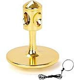 Metal Gyroscope, Champagne Gold, Medium Size | Long-Lasting Spin, Anti-Gravity Spinner, Physics Toy, Precision Gyroscope, Educational Gift