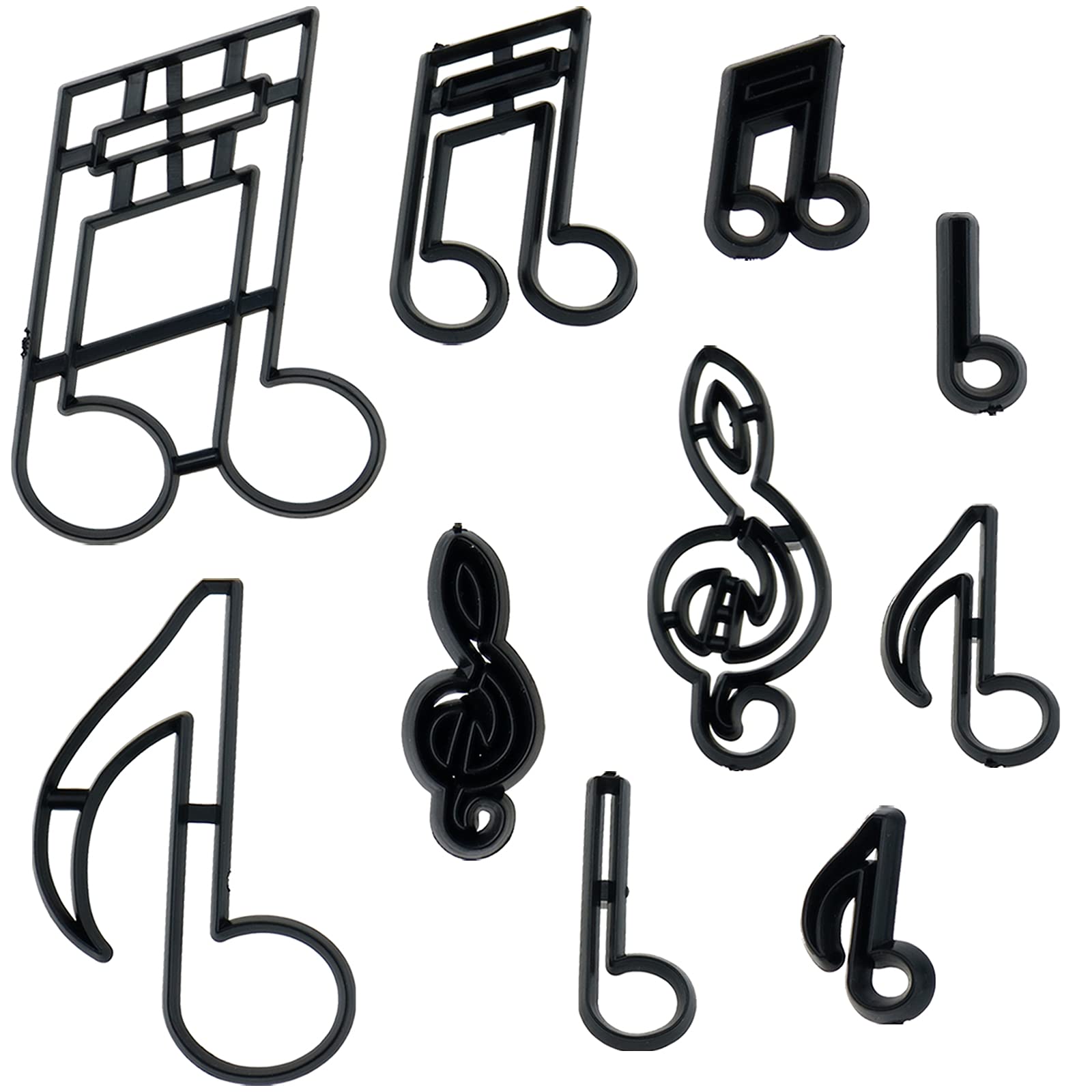 10 Pcs Music Theme Fondant Cookie Cutters Set for Anniversary Bridal Engagement Cake Decorating DIY Sugar Craft Cutting Tool