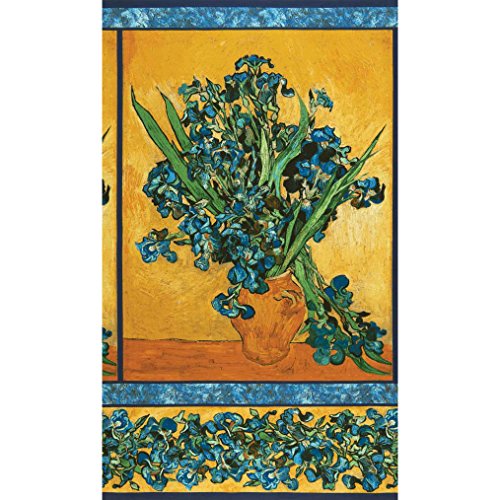 Robert Kaufman Vincent Van Gogh Iris 24" Panel - Sold by the Panel