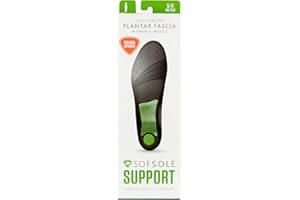 Sof Sole Unisex-Adult Plantar Fascia Support Full-Length Gel Shoe Insert