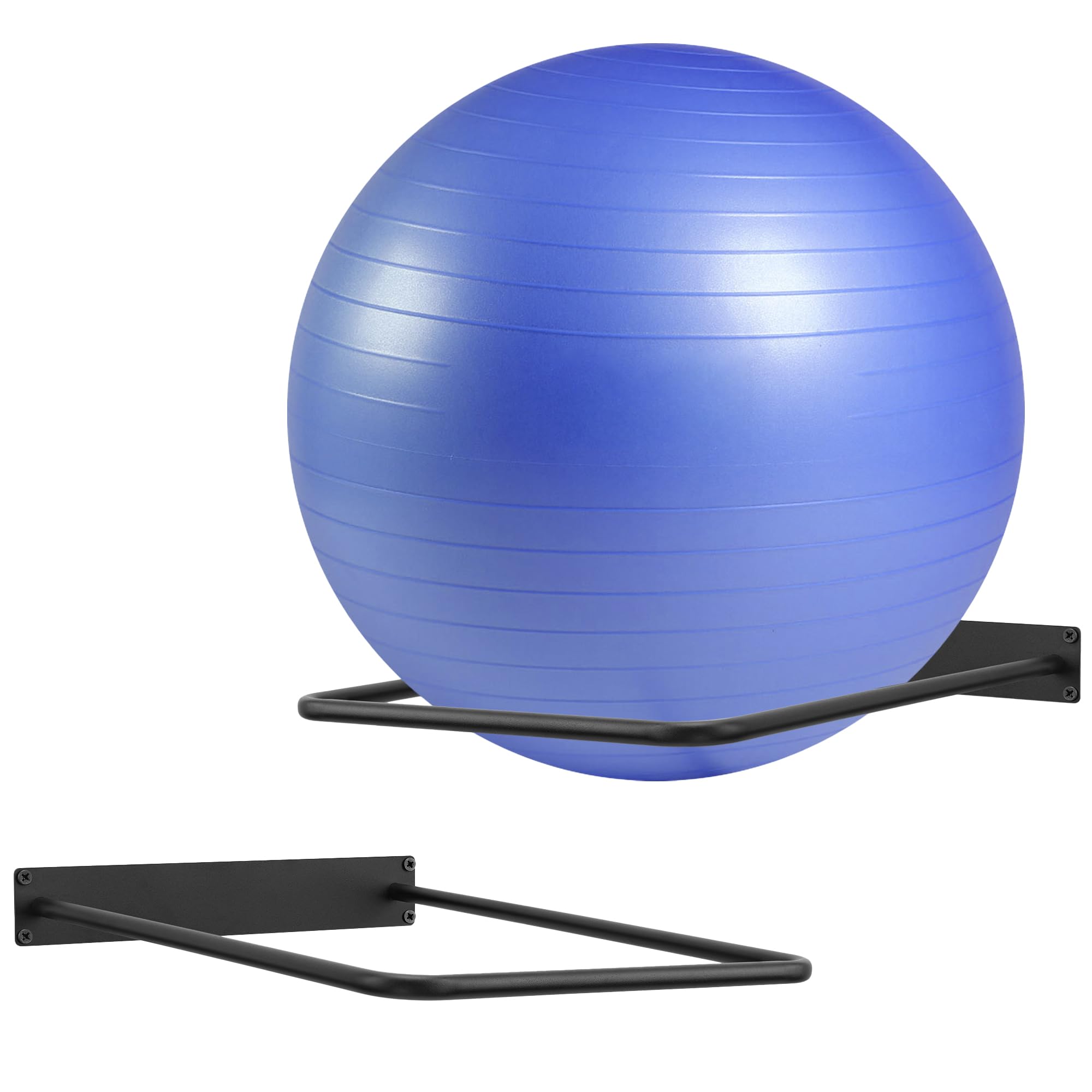 Black Metal Exercise Ball Storage Wall Mounted for Home or Gyms