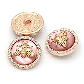 5Pcs Metal Rhinestone Botton Round Shape Button for Sewing DIY Crafts Jewelry Making