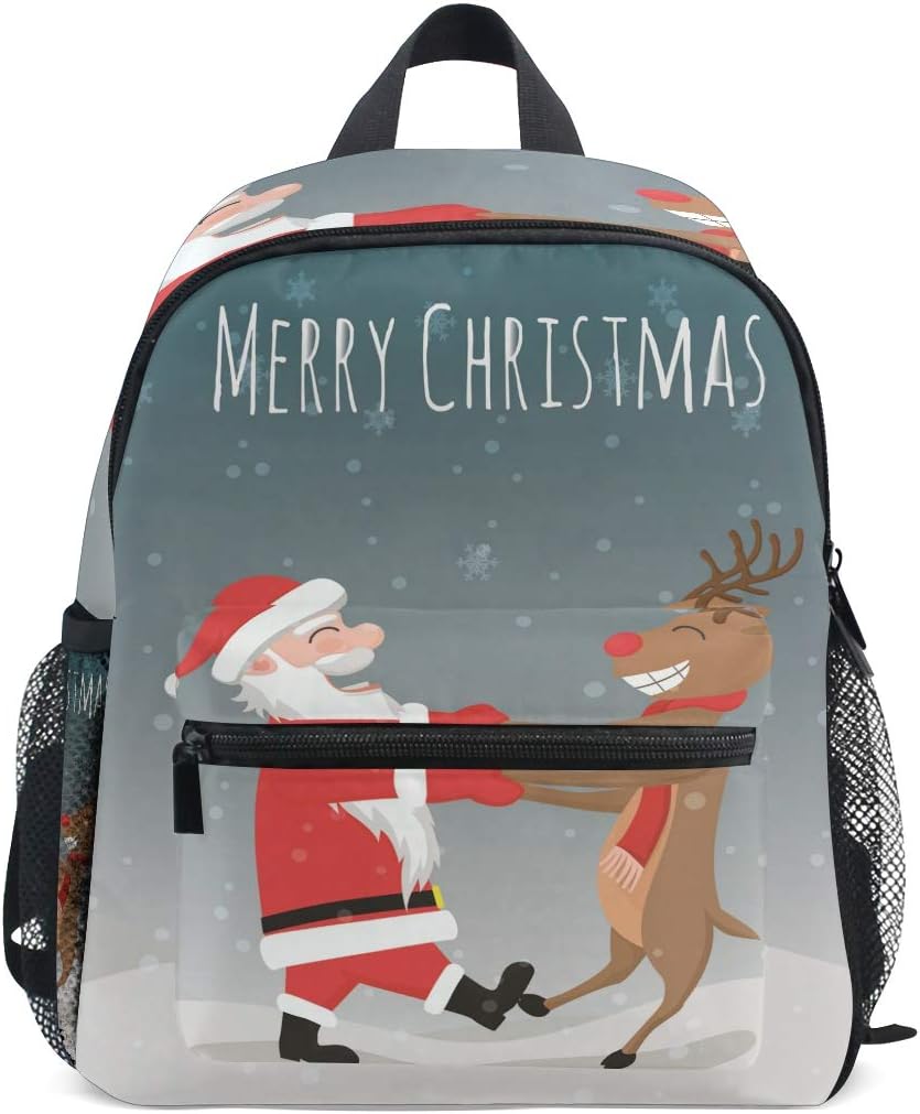 MUOOUM Happy Santa Clause Reindeer Dance Kids Backpack Pre-School Toddler Bag Travel Daypack