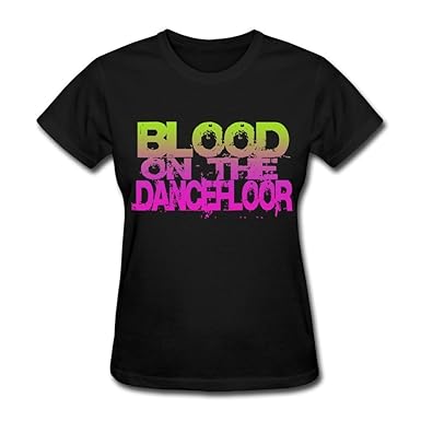 Jiayuhua Women S Blood On The Dance Floor Logo T Shirt S Black
