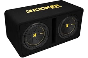 Kicker 50DCWC102 Dual CompC 10-inch (25cm) Subs in Vented Enclosure, 2-Ohm, RoHS Compliant