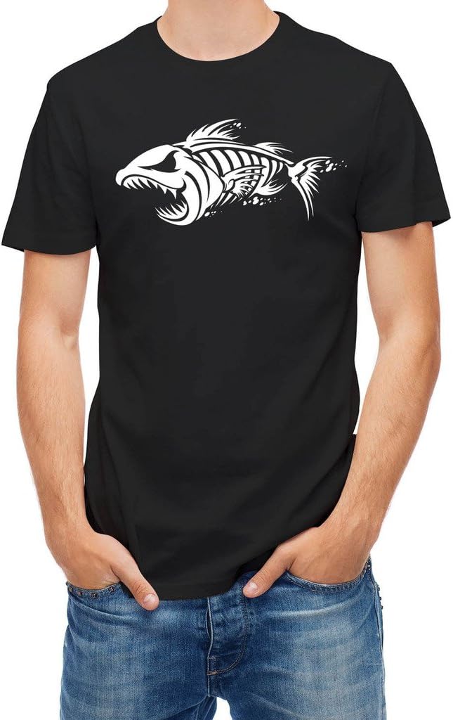 T-shirt Fishbone Design Black S