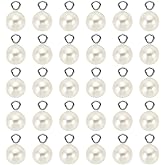 PATIKIL Pearl Charm, 100pcs Pearl Beads Faux Pearl Pendant Charm Beautiful DIY for Jewelry Making Bracelet Earrings Necklace
