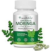 Moringa Capsules - Moringa Powder Organic, Natural Superfood Supplement for Energy, Skin, Immune & Gut Health | Rich in Antioxidants, Vitamins & Amino Acids, Vegan Pure Capsules - 60 Count