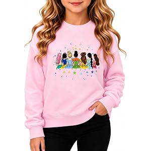 Wakefulness Youth Girls Magical Graphic Sweatshirt Long Sleeve Crewneck Casual Fall Winter Clothes Gift for Girls
