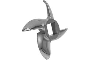 IMIKEYA Meat Grinder Replacement Parts Stainless Steel Cutting Knife 0.47inch Square Hole 2.48inch Diameter