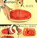 Watermelon Knife Slicer Corer Server Tongs and Melon Baller by ZATIANI #1 High Quality 304 Stainless Steel , SMOOTH SILICONE HANDLE Dishwasher Safe and KID-FRIENDLY