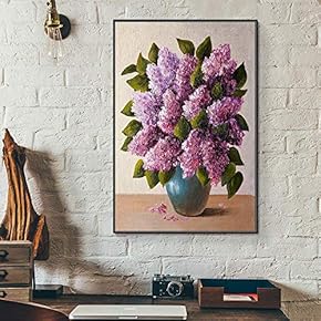 Floating Framed Canvas Wall Art for Living Room, Bedroom Vintage Vase Canvas Prints for Home Decoration Ready to Hang - 16x24 inches