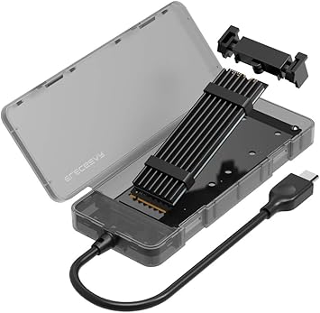 NVMe M.2 SSD a USB 3.1 Gen2 Caja de Carcasa con USB Tipo C Cable,