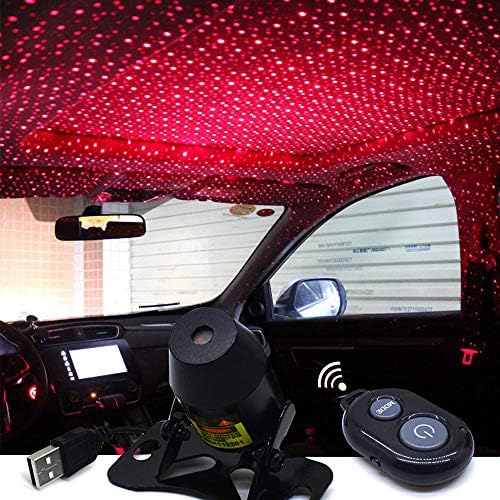 CoCsmart Car USB Atmosphere Ambient Star Light Car Interior Lights LED Decorative Armrest Box Bar Roof Full Star Projection Laser Car Interior Atmosphere Lights Remote Control 3 Modes