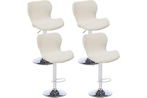 Bifaunvogel Counter Height Bar Chairs Cover Set of 4 Jacquard Swivel Bar Stools Slipcovers Stretchable Swivel Barstools Chair Covers Protector for Home Kitchen Bar Cafe Beige