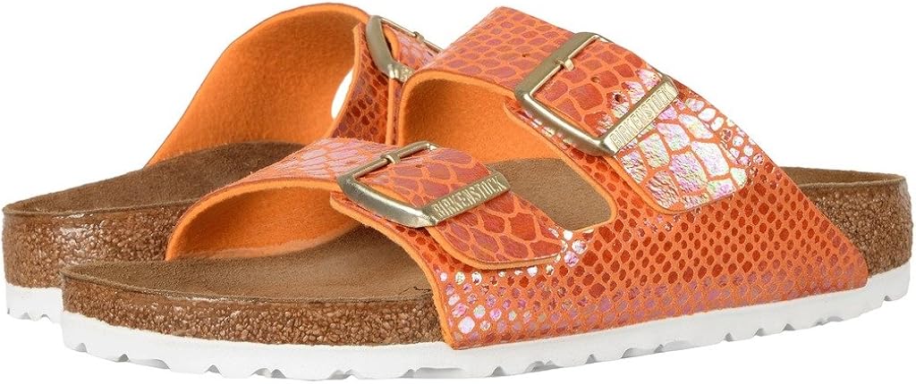 orange birkenstock sandals