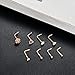 Tornito 20G 8Pcs Stainless Steel L Shaped Nose Ring CZ Nose Stud Retainer Labret Nose Piercing Jewelry