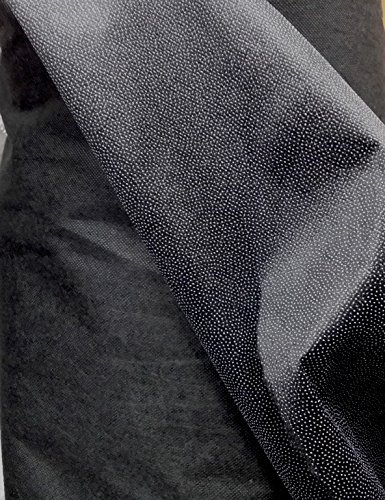 Black Medium Weight Fusible Interfacing Fabric - By the Yard